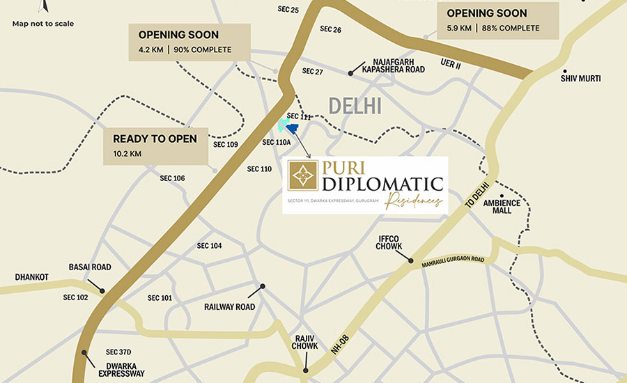 Puri Diplomatic Residences Location Map